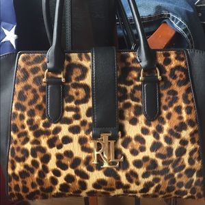 Ralph Lauren Leopard Handbag $150, Today ONLY $100